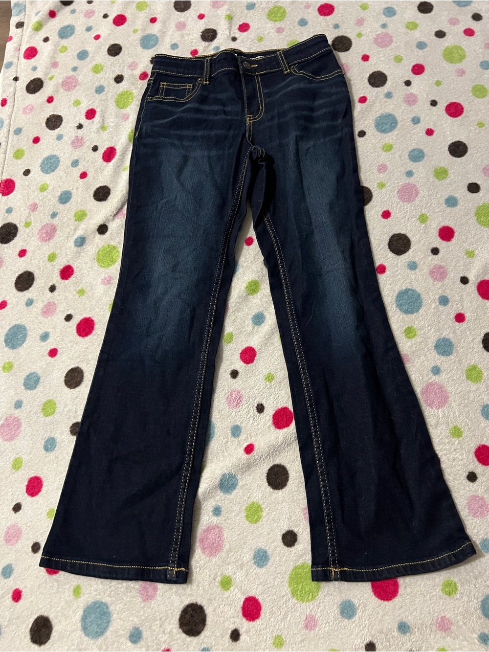 Dark Wash Girl’s Jeans - Flared Leg